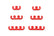 Wire Separator Kit Red 7 mm / 8 mm Plastic Fits 7 or 8mm Spark Plug Wires Mr Gasket