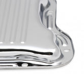 Transmission Oil Pan Chrome Fits Chrysler Torqueflite TF-727. Stock Depth and Capacity Finned Design Mr Gasket