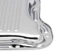 Transmission Oil Pan Chrome Fits Chrysler Torqueflite TF-727. Stock Depth and Capacity Finned Design Mr Gasket