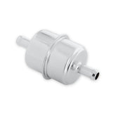 Chrome Fuel Filter Fits 3/8 Inch Hose For Carbureted Applications 40 Micron Mr Gasket