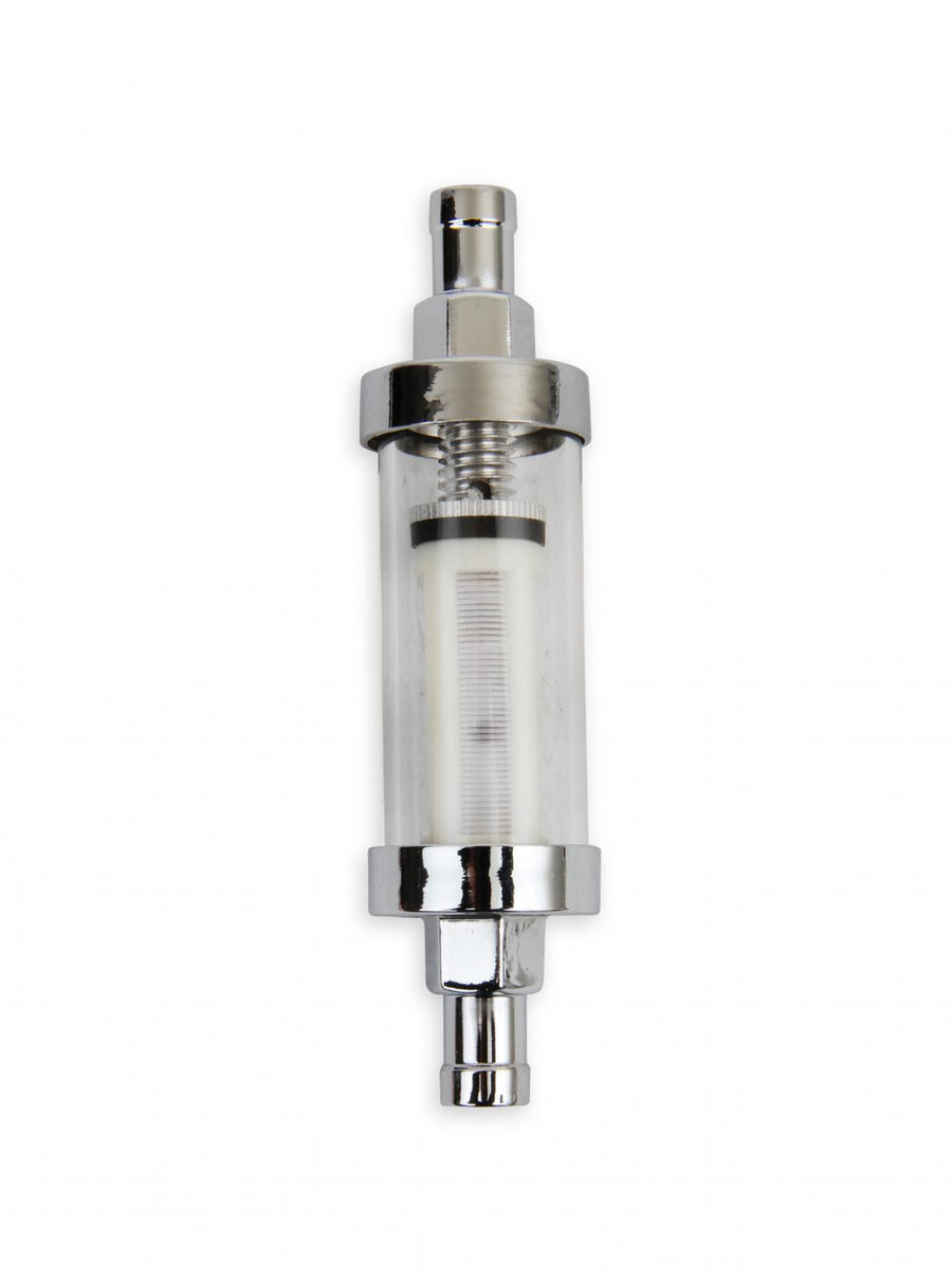 Clearview Inline Fuel Filter 3/8 Inch Fits Carbureted Applications Up to 10 PSI Mr Gasket