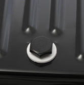 Transmission Oil Pan Black Steel Fits Ford C4 case-filled. Stock Depth and Capacity Finned Design Mr Gasket