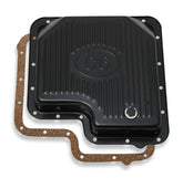 Transmission Oil Pan Black Steel Fits Ford C6 Stock Depth and Capacity Finned Design Mr Gasket