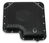 Transmission Oil Pan Black Steel Fits Ford C6 Stock Depth and Capacity Finned Design Mr Gasket