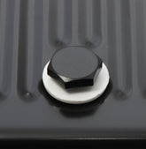 Transmission Oil Pan Black Steel Fits Ford C6 Stock Depth and Capacity Finned Design Mr Gasket