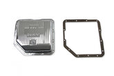 Transmission Oil Pan Chrome Fits GM TH350 Stock Depth and Capacity Finned Design Mr Gasket
