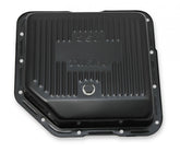 Transmission Oil Pan Black Steel Fits GM TH350 Stock Depth and Capacity Finned Design Mr Gasket