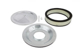 Competition Air Cleaner Chrome Fits 2, 3, and 4 Barrel Carburetors with 5-1/8 Inch Neck Mr Gasket