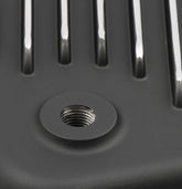 Transmission Oil Pan Black Aluminum Fits GM TH400 Stock Depth and Capacity Finned Design Mr Gasket