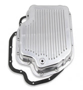 Transmission Oil Pan Polished Aluminum Fits GM TH400 Stock Depth and Capacity Finned Design Mr Gasket