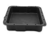 Transmission Oil Pan Black Aluminum Fits GM 700R4/4L60/4L60E Stock Depth and Capacity Finned Design Mr Gasket