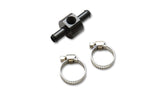 Vibrant Inline Barbed Union | 5/16 in ID Hose, 1/8 in NPT Port, 6061 Aluminum, Anodized Black | 16470