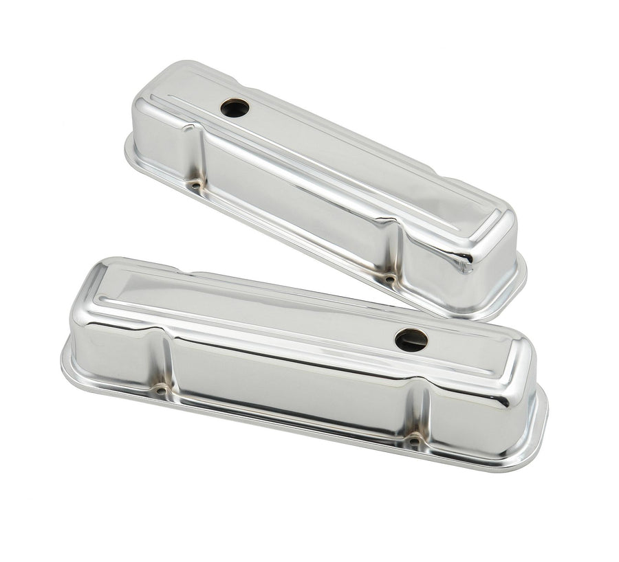 Chrome Tall-Style Valve Covers Fits 1959-1981 Pontiac 301-455 Engines Mr Gasket