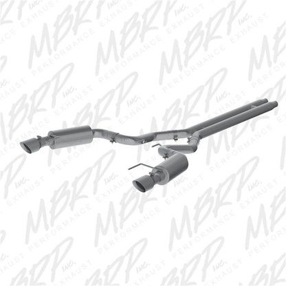 MBRP 2015-2017 Ford Mustang GT 5.0 Convertible T409 3in Cat Back Dual Split Rear Exit (Street Version) | S7239409