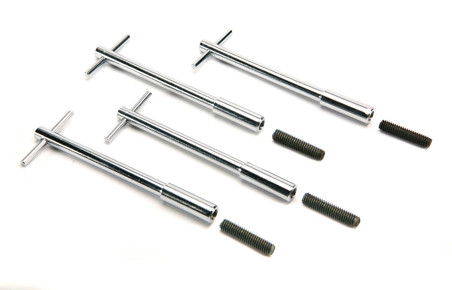 Valve Cover T-Bar Wing Bolts with 5/16-18 Threads T-Bar Style Wing bolt For Valve Covers. Set of 4 pieces. 5/16 -18 threads x 5-3/8 Inch Long Mr Gasket