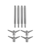 Valve Cover Y Wing Bolts Chrome Plated 4 pack Fits Chevrolet 262-400 Gen I Small Block & Chevrolet 396-454 Big Block 1/4-20 x 5/8 Inch Mr Gasket