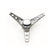Air Cleaner Wing Nut Tri-Bar Chrome 1/4-20 Thread, Chromed Steel Mr Gasket