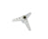 Air Cleaner Wing Nut Tri-Bar Chrome 1/4-20 Thread, Chromed Steel Mr Gasket