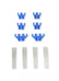 Standard Wire Loom Kit Chrome / Blue Fits 7mm and 8mm Spark Plug Wires Mr Gasket