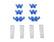 Standard Wire Loom Kit Chrome / Blue Fits 7mm and 8mm Spark Plug Wires Mr Gasket