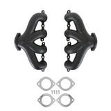 Hooker BlackHeart LS Swap Exhaust Manifolds - Center Dump - Black Ceramic 8504-3HKR