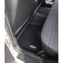 Load image into Gallery viewer, Rugged Ridge Floor Liner Rear Black 1984-2001 Jeep Logo Cherokee XJ