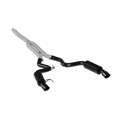 MBRP 2015-2026 Ford Mustang EcoBoost 2.3L Black 3in Cat Back Dual Split Rear Exit (Street Version) | S7274BLK