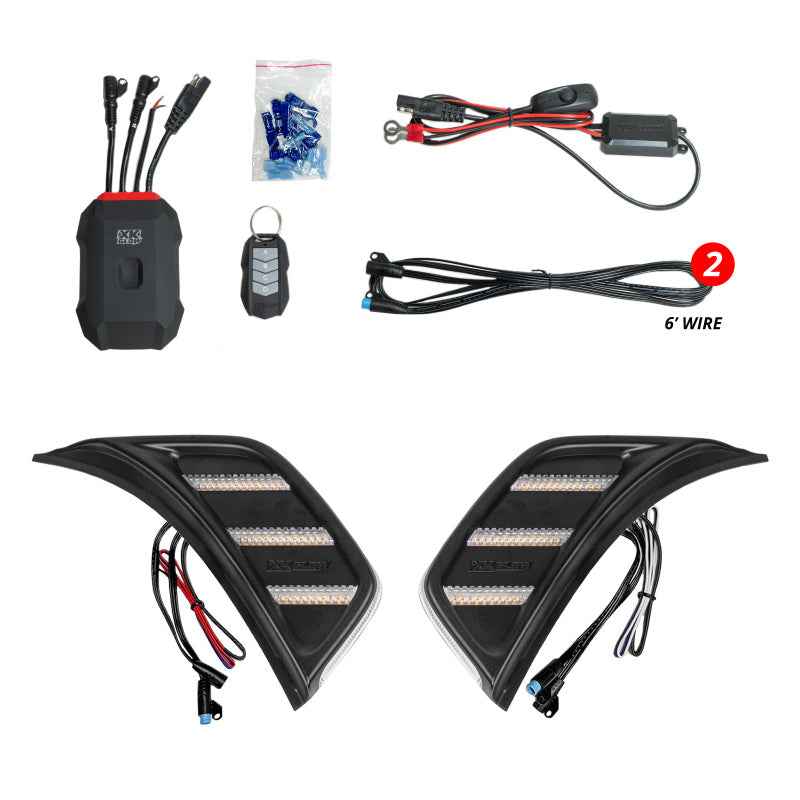 XK Glow XKmax Jeep Air Vent Light RGB+ Amber Turn & Running App Cntl