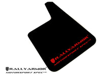 Load image into Gallery viewer, Rally Armor Universal Fit (No Hardware) Motorsport Spec Black UR Mud Flap w/ White Logo