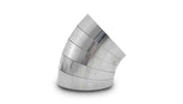 Vibrant 45 Degree Vertical Plane Oval 304SS Pie Cuts Nominal Tube 3.50in