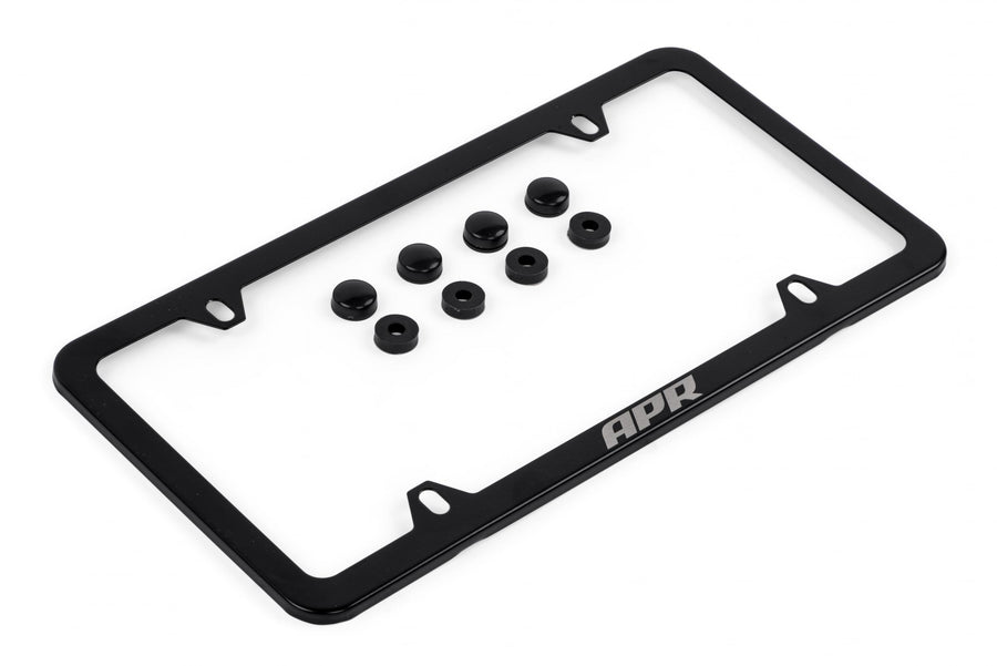 License Plate Frame Slim, Black w/ Hiders APR license plate frames and vanity plates are the perfect addition for any APR tuned vehicle! APR