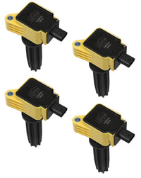 ACCEL Ignition Coil- SuperCoil-2012-2017 Ford EcoBoost 2.0L/2.3L- L4 - 4-Pack - Yellow 140670-4