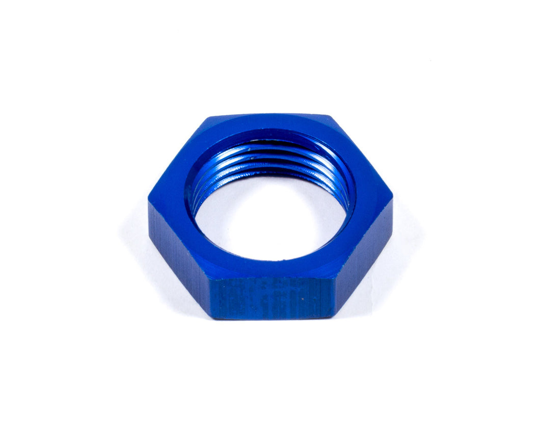Aeroquip Aluminum AN Bulkhead Locknut — -10 AN, Blue Anodized | FBM2104