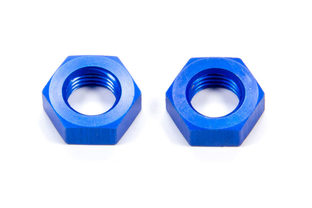 Aeroquip Aluminum AN Bulkhead Locknut — -4 AN, Blue Anodized, Pair | FCM2099