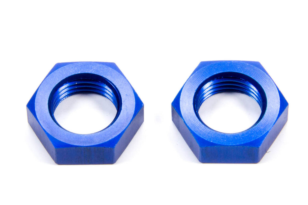 Aeroquip Aluminum AN Bulkhead Locknut — -6 AN, Blue Anodized, Pair | FCM2100