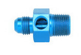 Aeroquip #6 to 1/4in NPT Str Adpt w/ 1/8in NPT Port FCM2276