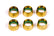 Aeroquip -6 Replacement A/C Brass Sleeves (6 pk) FCM2430