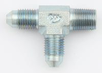 Aeroquip AN Run Tee — 3 AN Male x 3 AN Male x 1/8 in NPT Male, Zinc | FCM2700