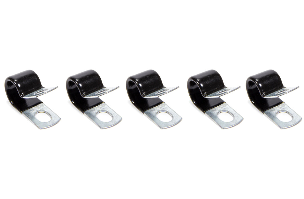 Aeroquip Adel Line Support Clamp — 0.56 in ID, Vinyl-Coated Steel, 5-Pack | FCM3484