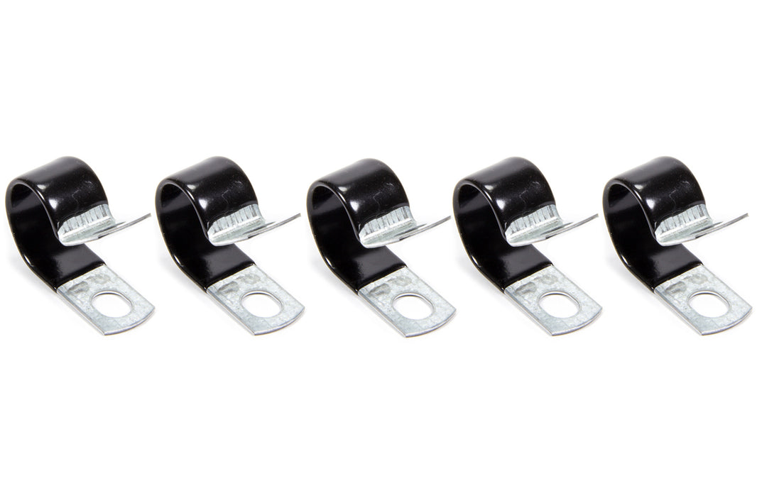 Aeroquip Adel Line Support Clamp — 0.81 in ID, Vinyl-Coated Steel, 5-Pack | FCM3487