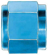 Aeroquip Aluminum AN Tube Nut — -4 AN, 1/4 in Tube, Blue Anodized, 6-Pack | FCM3555