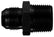 Aeroquip AN to NPT Adapter — 6 AN Male to 1/2 in NPT Male, Straight, Black | FCM5013