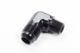 Aeroquip 90 Deg #10 to 3/8in Alum Adapter Black FCM5016
