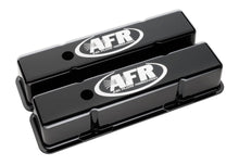 Load image into Gallery viewer, Air FLow Research SBC Tall Alum Valve Cvr Black w/AFR Logo 6705