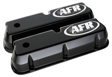 Load image into Gallery viewer, Air FLow Research SBF Tall Alum Valve Cvr Black w/AFR Logo 6715