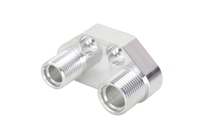 CVF Racing C3 Ceramic Clear Coat straight AC compressor fitting manifold for Sanden 7B10 Peanut compressors, C-AIR-FITTING-ST