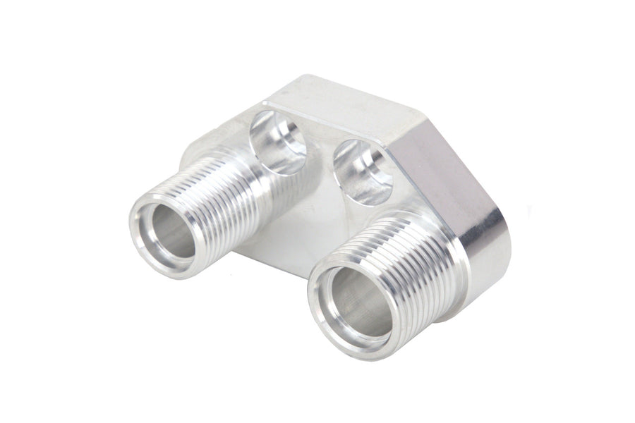 CVF Racing C3 Ceramic Clear Coat straight AC compressor fitting manifold for Sanden 7B10 Peanut compressors, C-AIR-FITTING-ST