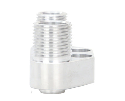 CVF Racing C3 Ceramic Clear Coat straight AC compressor fitting manifold for Sanden 7B10 Peanut compressors, C-AIR-FITTING-ST