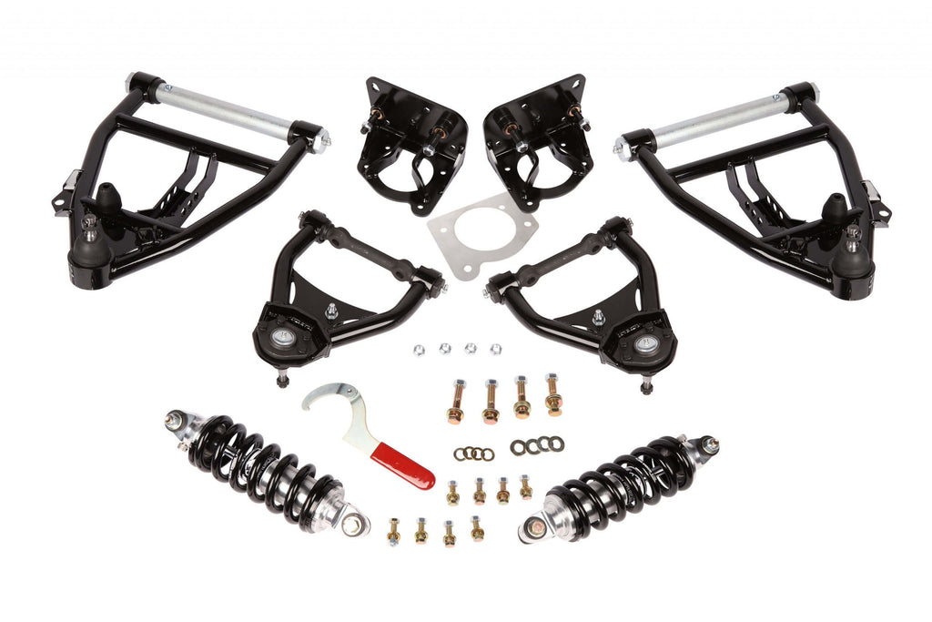 Aldan American Coil-Over Conversion Kit, 63-70 C10, Front, Single Adj., SB, Incl. Control Arms 300140