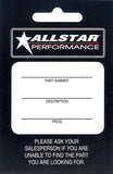 Allstar Performance Allstar Hang Tag 100 Pack ALL040